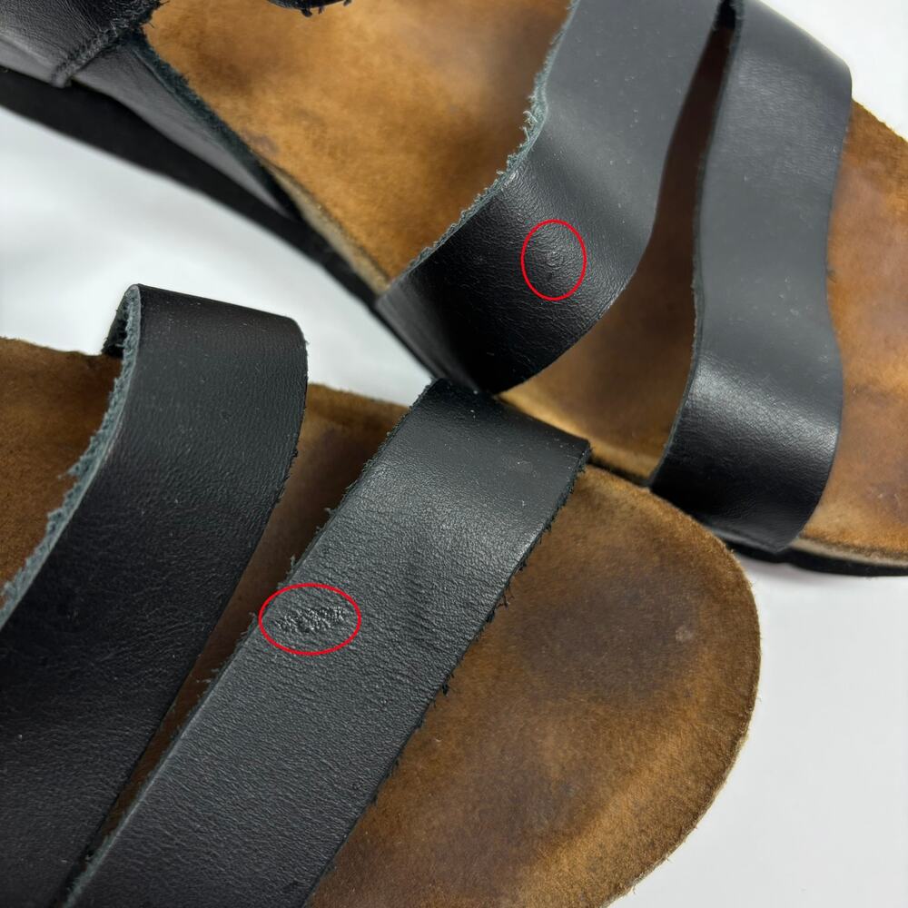 Naot Kayla Sandals 38 / 7 Leather Strappy Slingback Wedge Comfort Beach Coastal - Picture 7 of 10